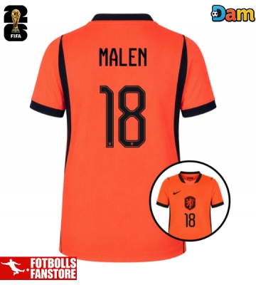 Nederländerna Donyell Malen #18 Hemmatröja Dam VM 2026 Kortärmad